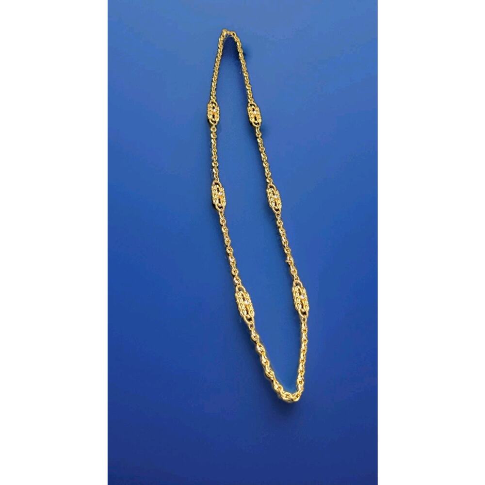 Camrose & Kross Jacqueline Kennedy JBK Gold Plated & Crystal Paperclip Necklace